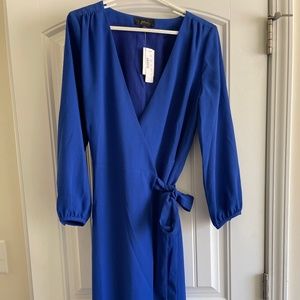 J Crew crepe wrap dress, new with tags